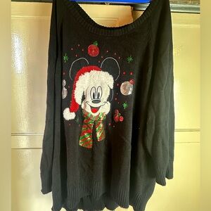 Lightly used Mickey Mouse Christmas sweater plus size 5X